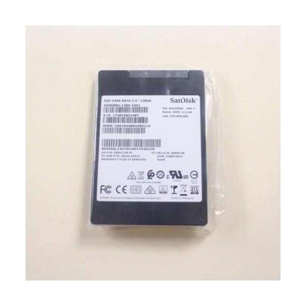 Lenovo SSD ASM 128G, 2.5-INCH , 7MM, SAT 00XK726 - main
